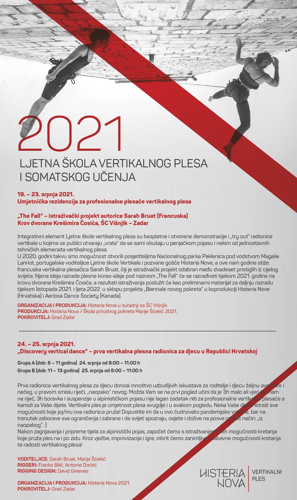 Histeria Nova flyer ljetna škola vertikalnog plesa