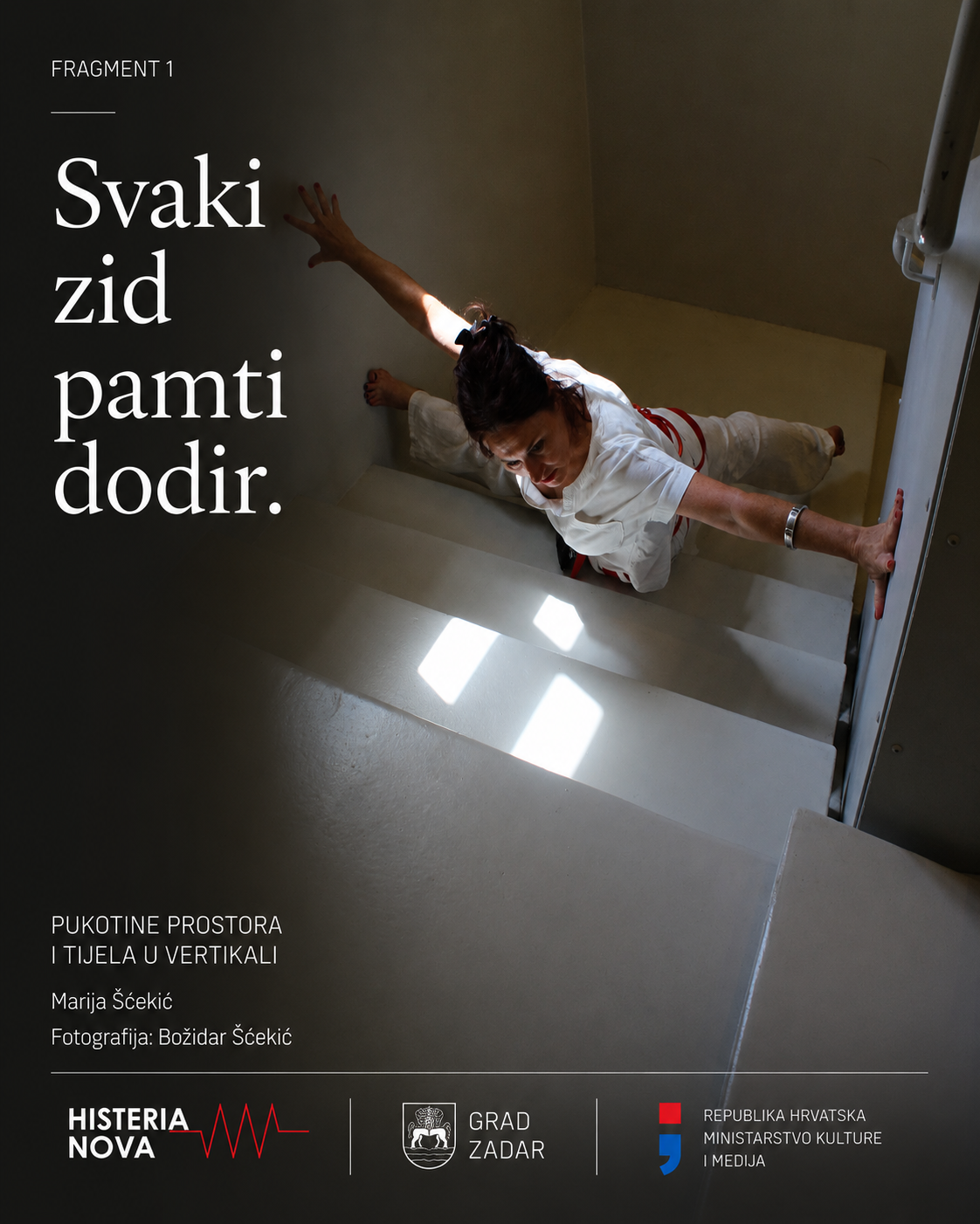 Fragment 1: Svaki zid pamti dodir. Pukotine prostora i tijela u vertikali, fotografija Božidar Šćekić